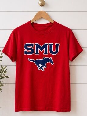 💙🐎SMU Mustangs🐎♥️ Youth T-Shirt Red | Tshirt | Medium (see measurements)